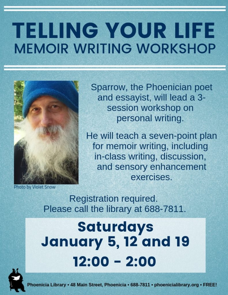 Telling Your Life: Memoir Writing Workshop - Phoenicia New ...