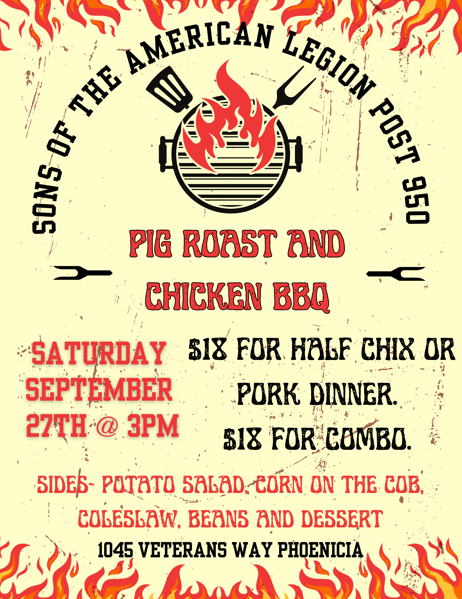 Pig Roast and Chicken BBQ Poster