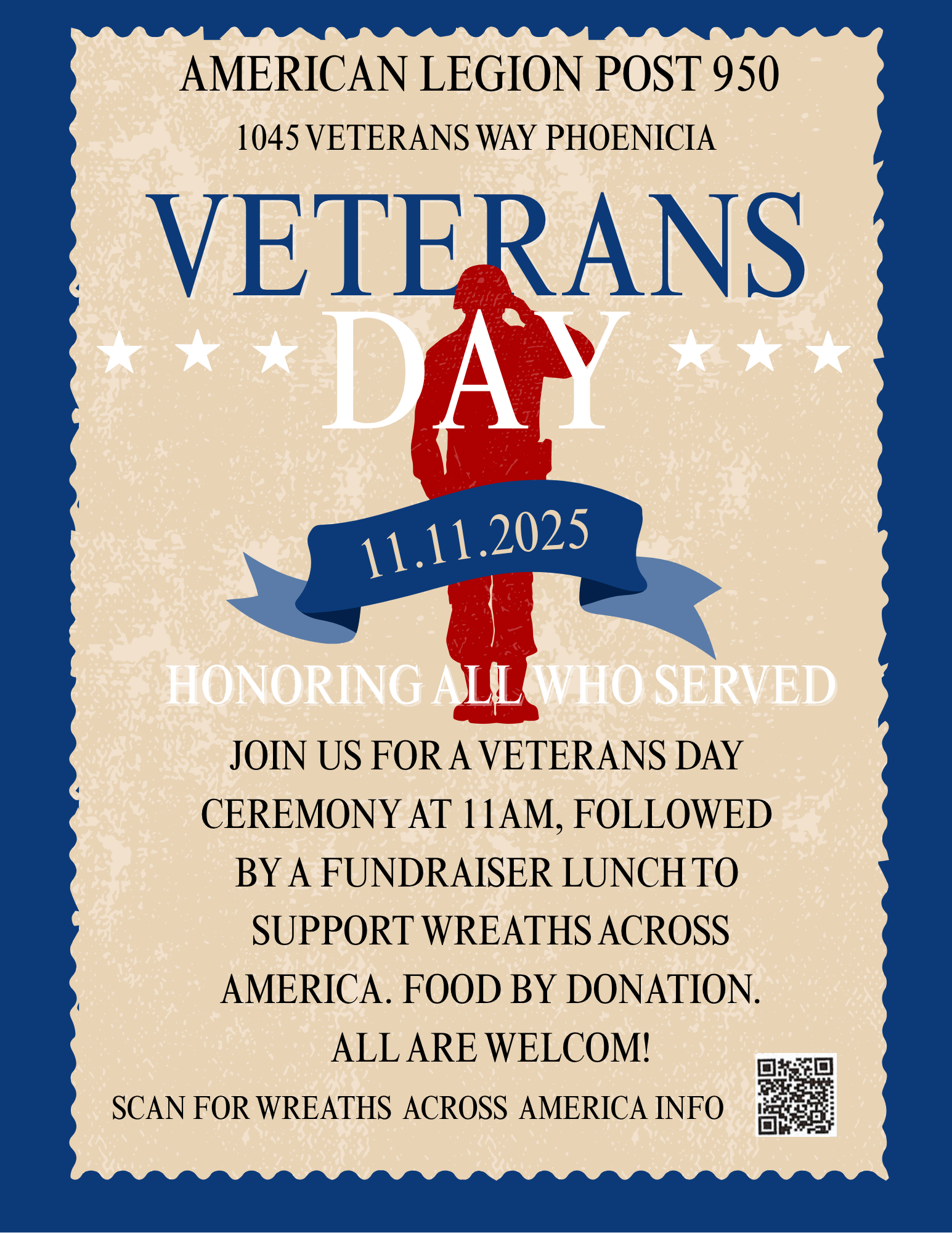 2025 Veterans Day Flyer with Wreaths