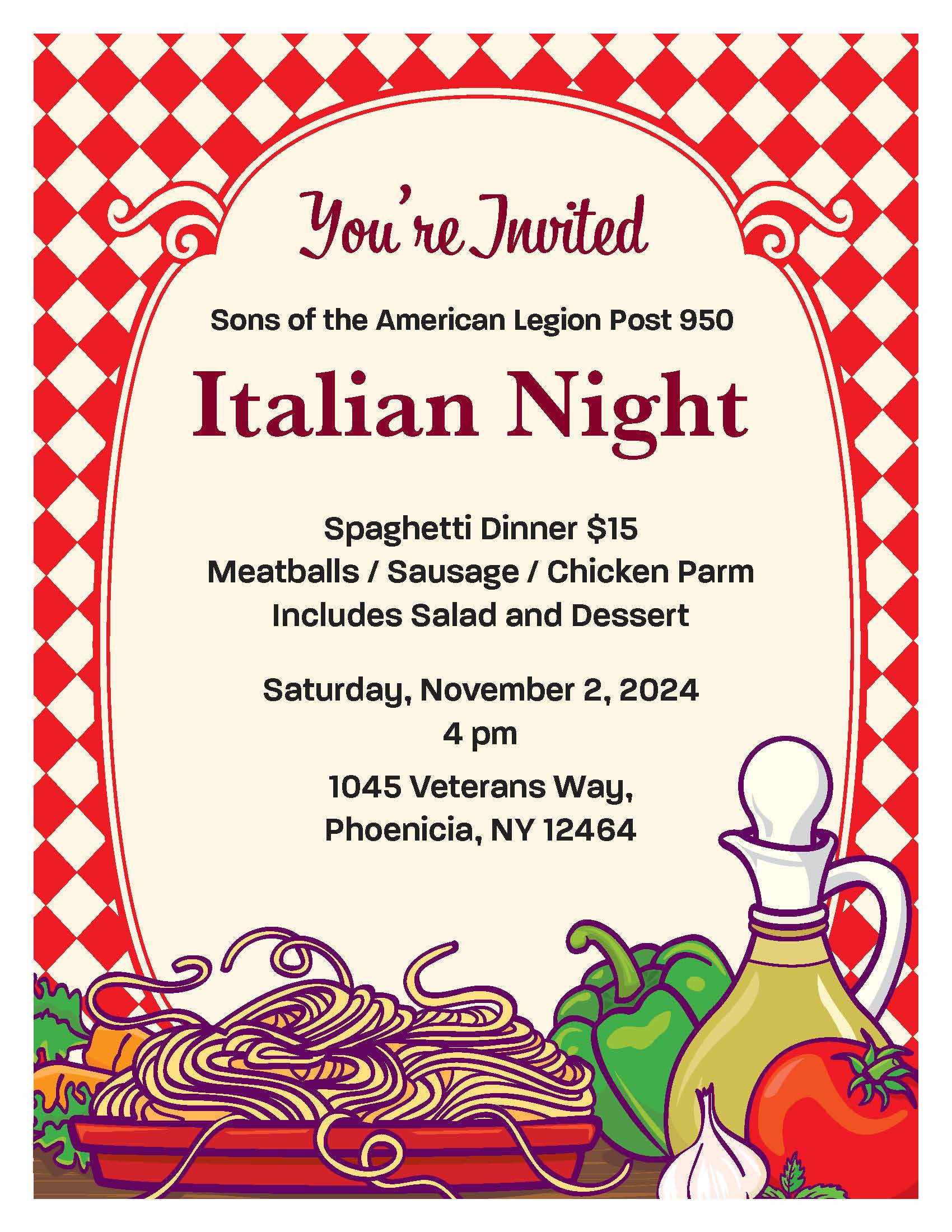 Sons of the American Legion Italian Night Flyer